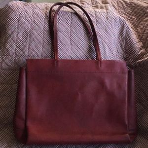 Red Leather Briefcase, Bag.